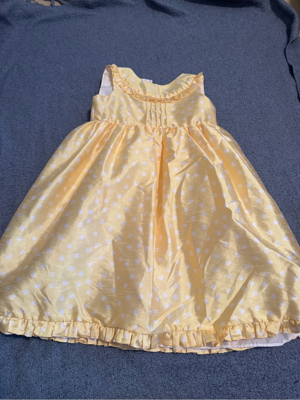 Cherokee Yellow White Polka Dot Dress